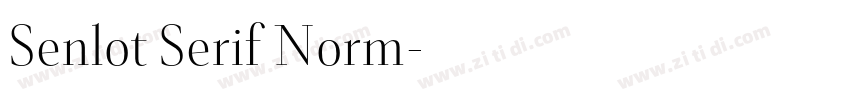 Senlot Serif Norm字体转换